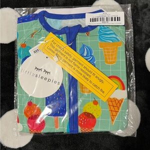 Little Sleepies aqua rainbow sprinkles 6-12